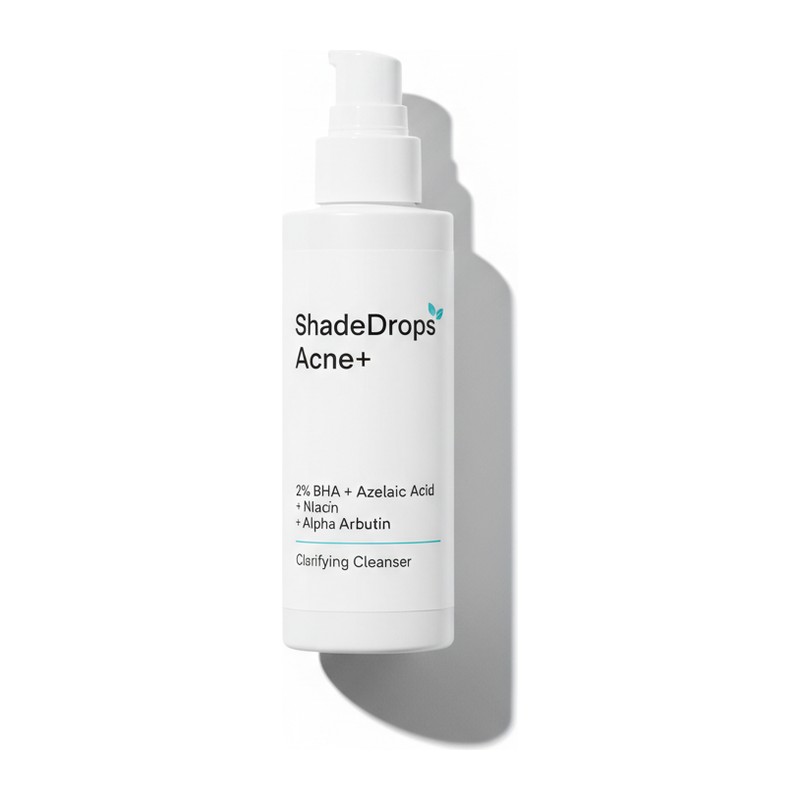ShadeDrops Acne+ 2% BHA + Azelaic Acid + Niacinamide + Alpha Arbutin Clarifying Cleanser